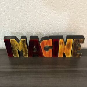 “IMAGINE” Colorful Wood Sign
